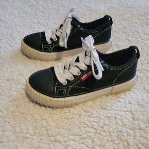 LEVIS Kids Boys Casual Canvas Shoes Black Size 10